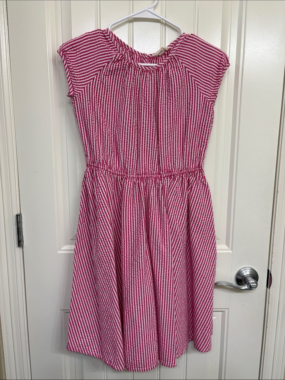 Lands' End Pink and White Striped Girls' Summer Dress